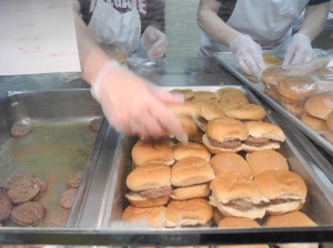 Beef Sliders served on whole grain buns from a local commercial bakery, Pinkerington, OH