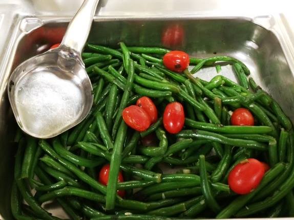 Sautéed and Steamed Georgia-Grown Green Beans and Tomatoes, Eat Healthy Eat Local Eat at Carrollton City Schools, Carrollton, Georgia· 